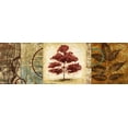 thumbnail image 2 of Marcon, Michael 24x11 Gold Ornate Wood Framed with Double Matting Museum Art Print Titled - Red Tree Panel II, 2 of 4