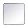 thumbnail image 1 of Living District MR803636S 36 x 36 in. Soft Corner Metal Rectangular Mirror, Silver, 1 of 1