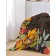 thumbnail image 2 of Orange Green Eucalyptus Leaves Sofa Couch Covers for Dog,Washable Sectional Couch Slipcovers for Loveseat with Tassels,Fall Autumn Rural Wooden Non Slip Sofa Throw Cover Blanket Large 71''x102'', 2 of 8