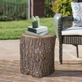 thumbnail image 3 of SKYFIRE Concrete Faux Oak Stump Cover - 16.5”H Outdoor Side Table Statues, Wood Stump Stool and  Stand for Garden, Patio, Backyard, Lawn, Landscape, House, Office Decor -15.3”Dia., 3 of 7