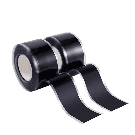 Self Fusing Silicone Tape, 2 Rolls 1" x 10 Feet Black Silicone Rubber Tape, Waterproof Emergency Repair Tape for Pipe Leaks, Hose Fix, Plumbing, Electrical Wiring & Tool Grip, Heat Resistant -1