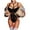 Black, variant on RUTAYY Swimwear Women Sexy Stitching Mesh Hollow Bikini One-Piece Monokini Swimsuit Seaside Beachwear