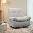 thumbnail image 2 of NOUHAUS Swivel Gray Fabric USB Charging Glider Recliner Rocking Function Nursery For Living Room, 2 of 10