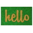 thumbnail image 1 of Home &amp; More 100262436GNS Hello Green/Natural Script Doormat 24-Inch X 36-Inch, 1 of 4