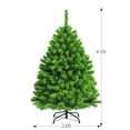 thumbnail image 4 of Costway 4.5ft Green Flocked Hinged Artificial Christmas Tree w/ Metal Stand Green, 4 of 10