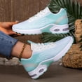 thumbnail image 2 of Rokment Women's Running Cross Training Shoes Breathable Mesh Comfortable Air Cushion Hiking Jogging Fitness Trainners Casual Walking Tennis Fashion Sneakers Green Size 8, 2 of 6