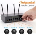 thumbnail image 4 of Sistema de micrófono inalámbrico Pyle UHF PA con 4 micrófonos de mano, 4 of 7