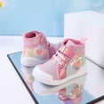 thumbnail image 2 of NOKIO Clearence Girls High-Top Canvas Sneakers Sparkly Sequin Heart Print Athletic Play Shoes Breathable Glitter Walking Flats Non-Slip Rubber Sole Toddler to Kids, 2 of 9