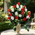 thumbnail image 4 of Artificial Cemetery Flowers, Gravesite Decoration Roses, Memorial Bouquets with Cemetery Vase, Vibrant and Long-Lasting Colors F ZZyuan, 4 of 6