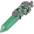 thumbnail image 3 of Collier En Cristal Vintage (vert) Fleur Enveloppe De Pierres Prcieuses De Gurison Spirituelle Collier Pendentif En Cristal Bijoux, 3 of 5