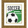 thumbnail image 1 of Perrenoud, Aubree 26x30 Gold Ornate Wood Framed with Double Matting Museum Art Print Titled - Soccer, 1 of 4