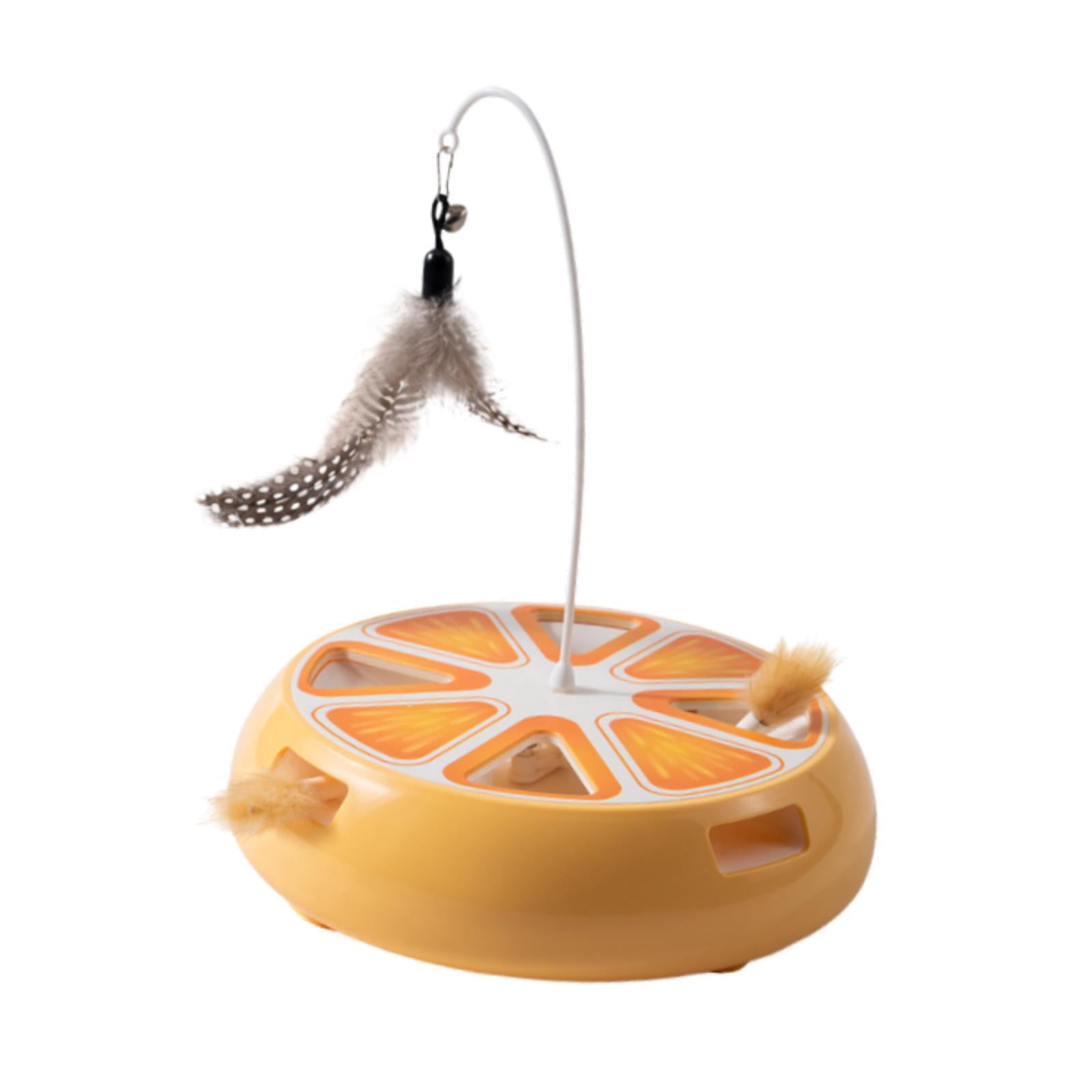 YWMJZEU Automatic Teaser Interactive Cat Toy Interaction Pet Supplies Playing Electronic Yellow