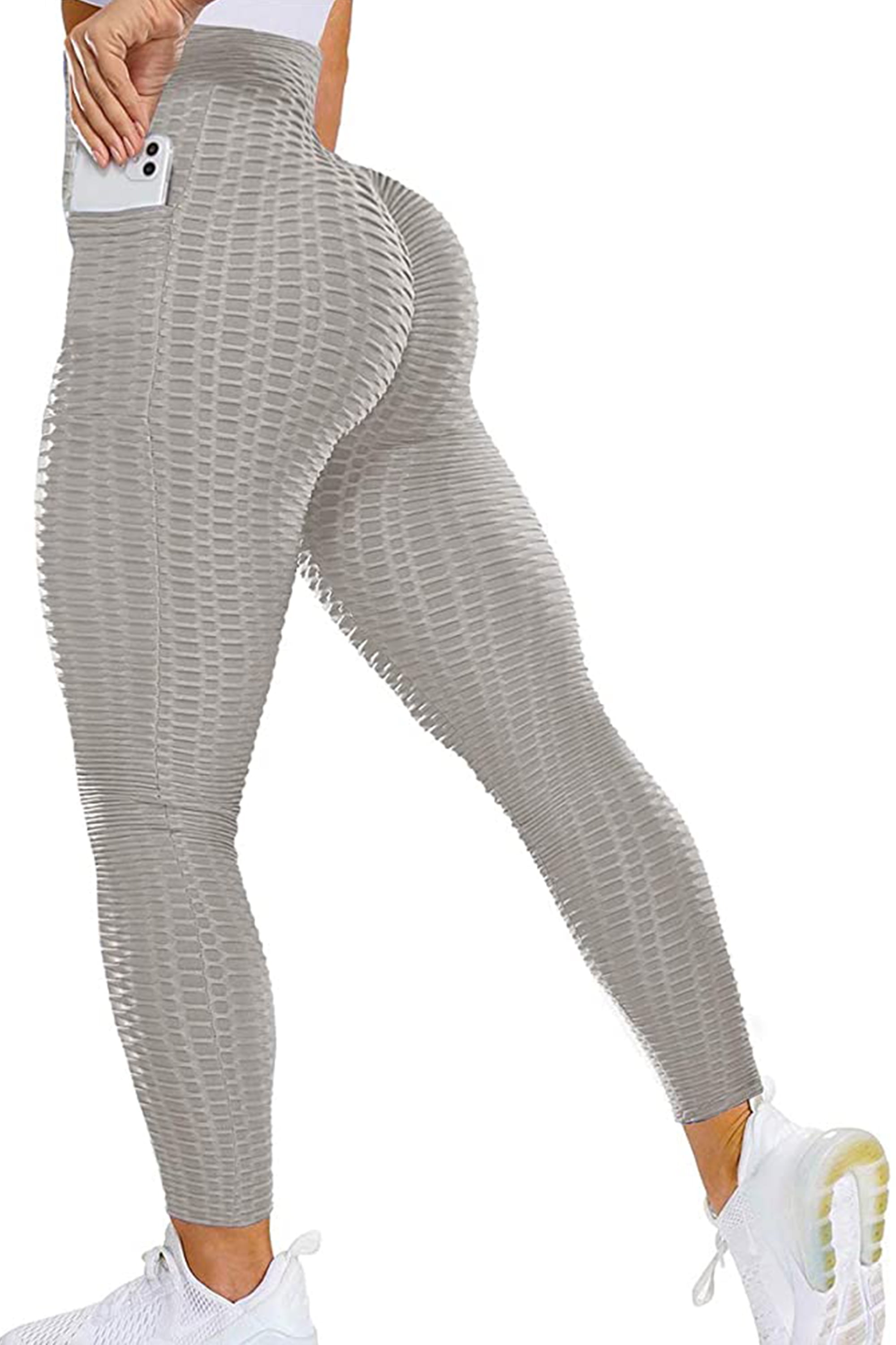 Tik Tok Leggings Yoga Gym Anti Cellulite Booty/ Butt Bum Lift Pants Honey Comb 