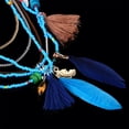 thumbnail image 3 of Necklaces & Pendants Fashion Jewelry Layer Chain Handmade Beaded Bohemian Feather Necklace with Craft, 3 of 5