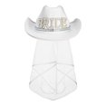 thumbnail image 1 of Xingzhi Fashionable Western Decor Rhinestone Bride Veil Cowboy Hat for Women Wedding Look, 1 of 1