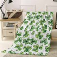 thumbnail image 4 of Throw Blanket Fleece Throw Blanket 50x60in, St. Patrick's Day Lucky Shamrock Soft Lightweight Bed Blankets Watercolor Gradient Leaf Fuzzy Couch Blankets for All Season, 4 of 9