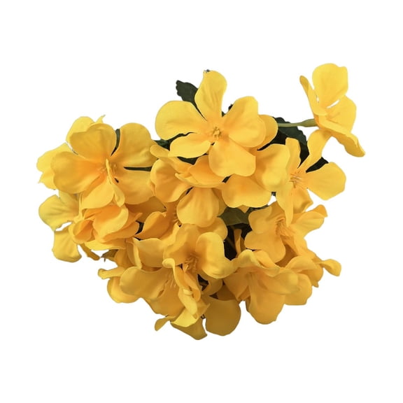 FXMLRLK 1 Bundles 11" Artificial Begonia Fake Flowers for Outdoor Decoration - Fake Silk Faux Plants UV Resistant for Front Door Planter Outside Balcony Yard Porch Garden Patio Home Decor, Yellow
