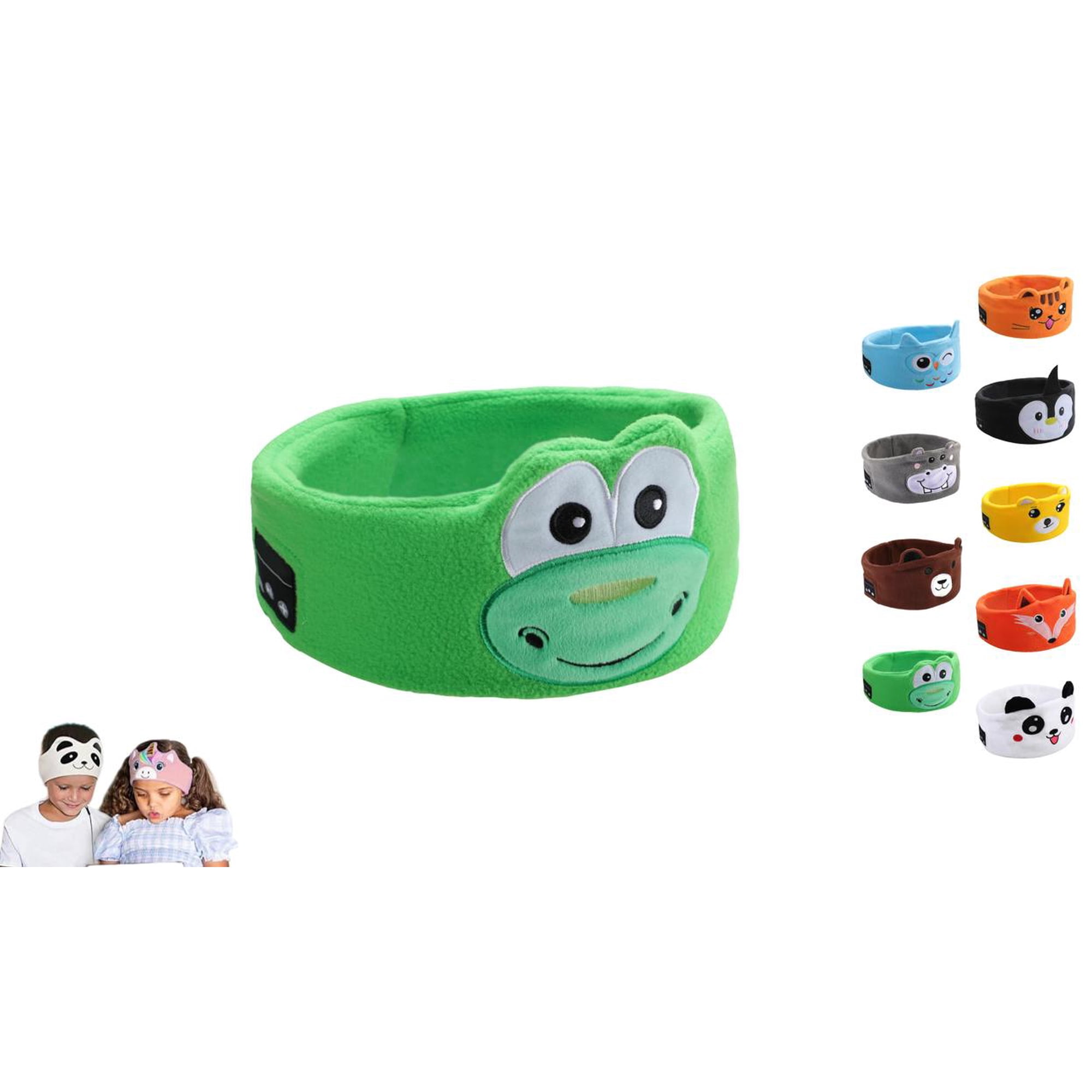 Baby Headphones for Sleeping & Learning: Wireless + Wired Mode, Built-In Mic & Travel Bag - Ideal for Toddlers, Autism Sensory Needs & School Use (Frog)