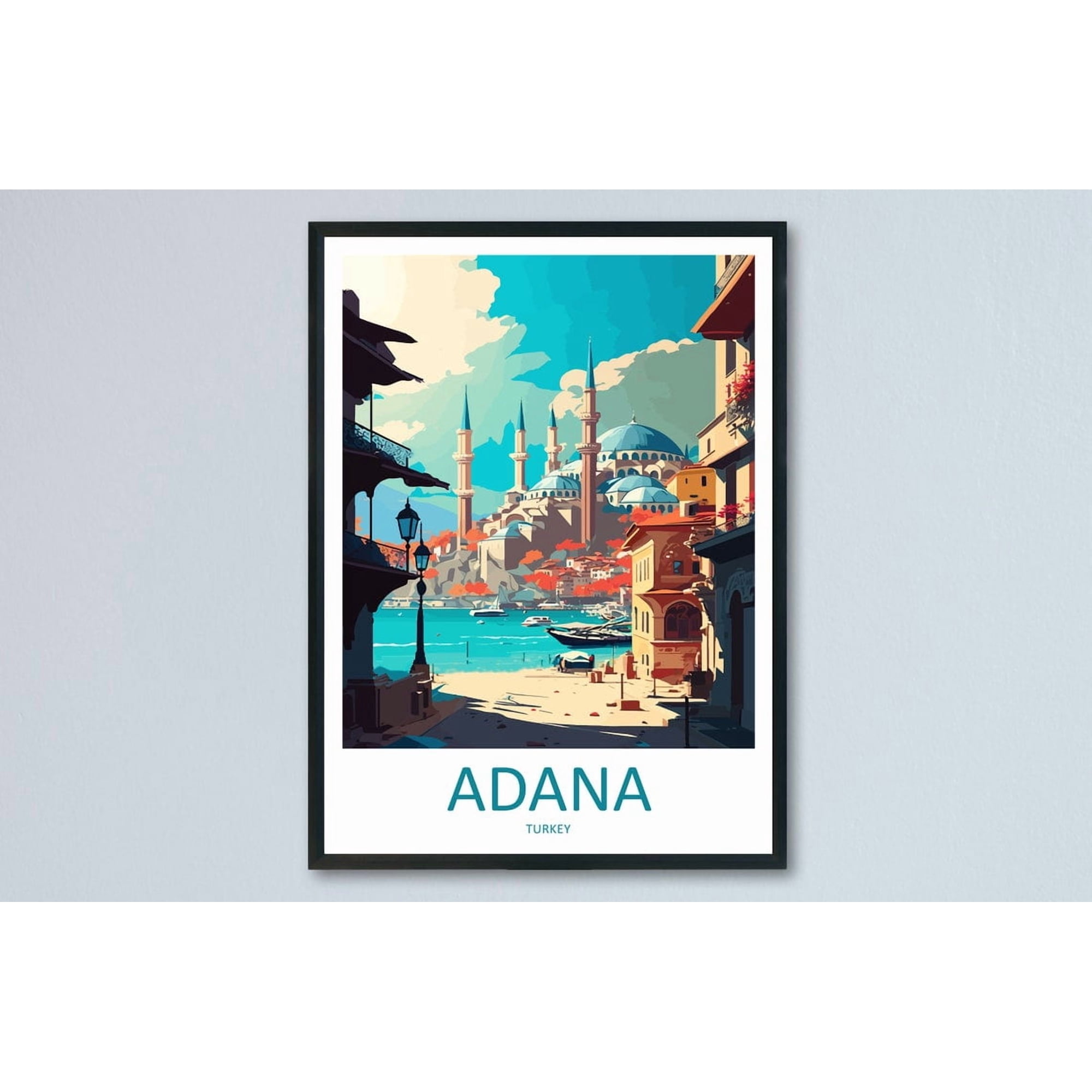 Adana Travel Turkey City Poster Travel Inspired Home Office And Gallery Wall Decor