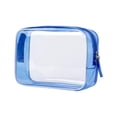 thumbnail image 4 of Clear Makeup Bag, Clear Travel Bags for Toiletries, Transparent Cosmetic Bag, Portable Multifunction Women Girls Toiletry Bag, Cosmetic Case Blue, 4 of 9