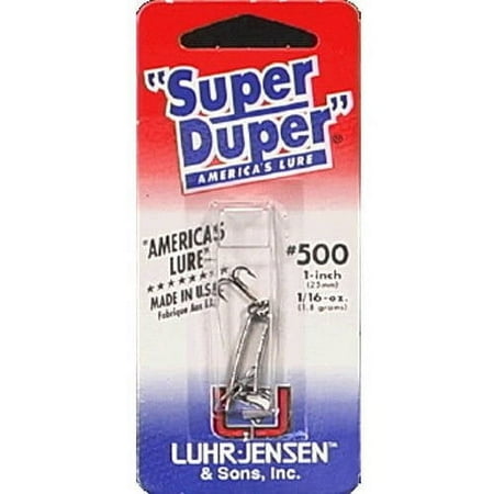 Luhr Jensen Super Duper Casting/Trolling U-Shaped Spoon Lure 1 1/16oz Brass/Red Head