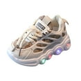 thumbnail image 2 of Dyfzdhu Children Led Light Strip Shoes Lace Up Canvas Shoes Kids Casual Shoes Light Up Shoes Walking Shoes, 2 of 8
