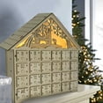 thumbnail image 4 of Countdown Sets Wooden LED Lighted Advent Calendar for Christmas with 24 Drawers for Festive Countdown, 4 of 7
