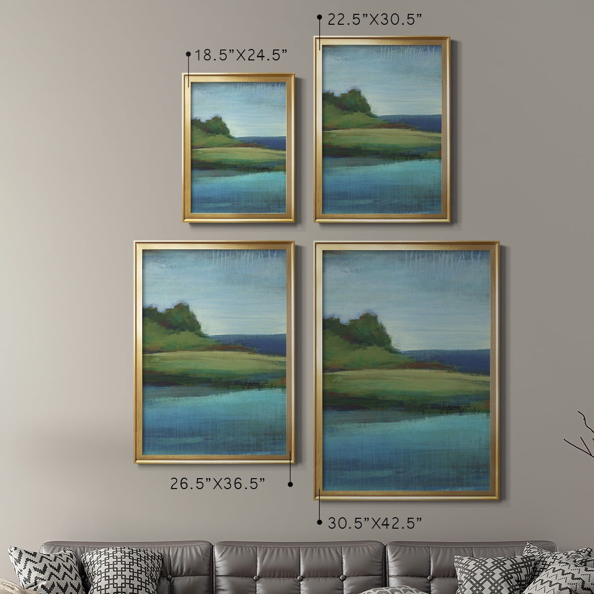 Silent Lakeside I Premium Framed Print - Ready to Hang