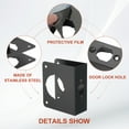 thumbnail image 3 of Placa de refuerzo para puerta Uxcell para puerta de 1-3/8" de grosor y cerradura de pomo de tamaño 4-1/2"; 4-1/2" negra, 3 of 6