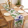 thumbnail image 3 of Table Runner 70 Inches Long for Kitchen Dining, Spring Easter Dresser Scarf Farmhouse, Dining Table Decorations for Wedding/Parties, Purple Floral Summer Botanical Rustic 13 x 70 In, 3 of 8