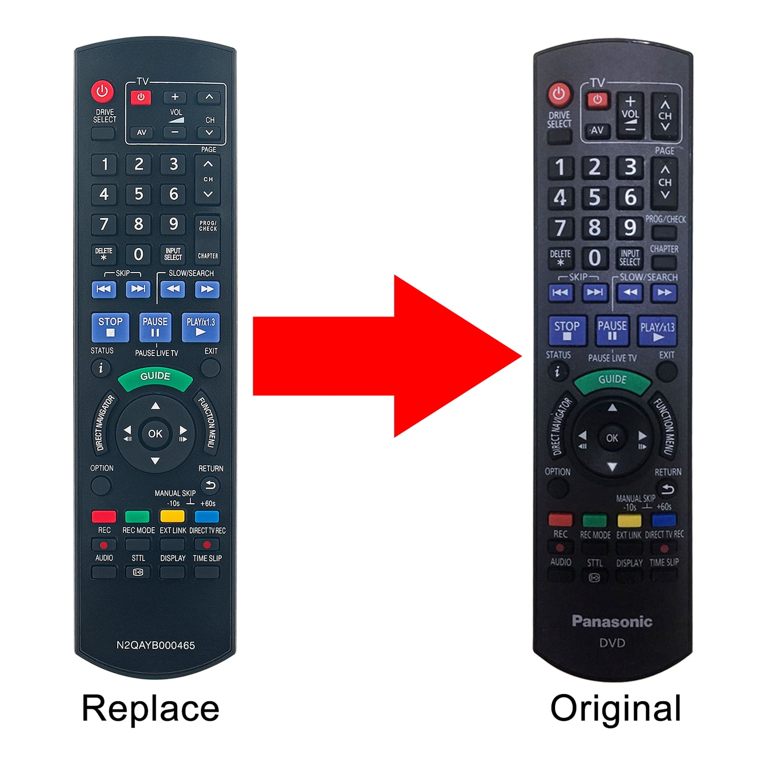 New N2QAYB000465 Remote Control Fit For Panasonic DVD System Models