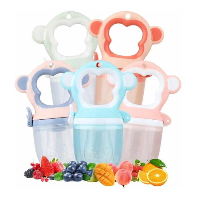 Chupón Fruta Y Papilla Alimentador Para Bebé Mordedera 5pcs
