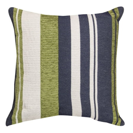 MWW, Inc. Green/ Blue/ White Striped Throw Pillow - Walmart.com