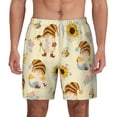 thumbnail image 3 of Uemuo Watercolor Bee Honey Honeycomb Bee Pattern Mens Swim Trunks Quick Dry Board Shorts with Mesh Lining, Stretch Beach Shorts Quick Dry No-Chafing Board Shorts-Medium, 3 of 9