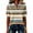 Light Brown&10#0605A, variant on Garbnen Striped Polo Shirt Women Raglan Collared Henley Women Short Sleeve Shirts Color Block Casual Fashion Office Golf Shirts Women Khaki S