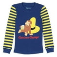 thumbnail image 4 of Curious George Toddler Boys' Tight Fit Striped Sleep Pajama Set Long Sleeves, 4 of 7