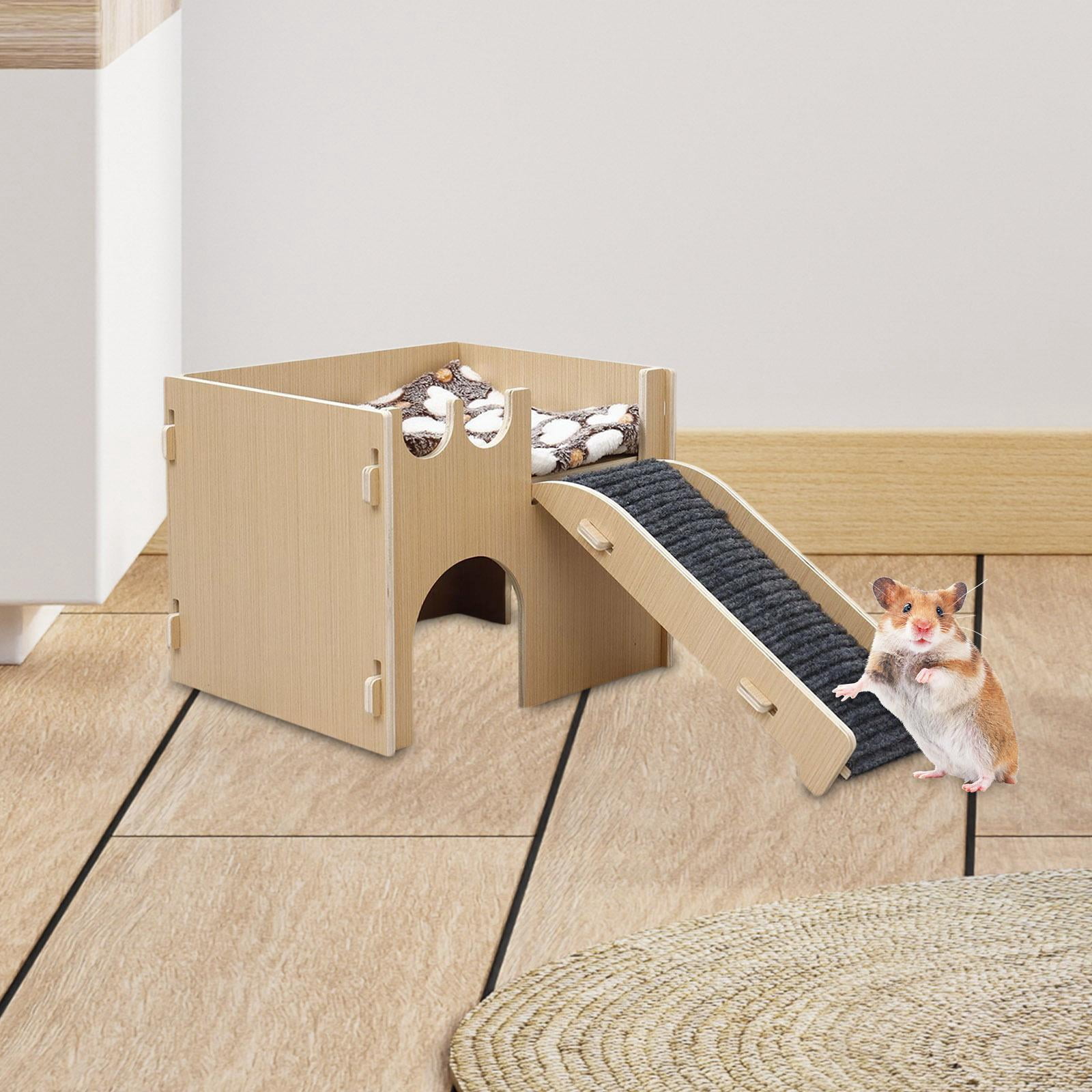Toysmith Hamster Hideout Hut Play House Ladder en Cage Decor Exercise Toys Hamster House and Habitat for Gerbils Mice Gerbils