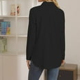 thumbnail image 5 of Fesfesfes Women Solid Sweatshirt Long Sleeve Tank Career Bloues Fall T-Shirt Cardigan Tops, 5 of 7