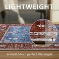 thumbnail image 6 of Jamfeel Area Rugs Vintage Floral Printed Washable Rugs Soft Low Pile Non Slip Carpet for Living Room 6'x9' Blue and Red, 6 of 6