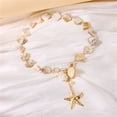 thumbnail image 4 of Jewelry Chunky Gold Seashell Necklaces For Women Chunky Blue Statement Pearl Pendant Necklace Dainty Summer Beach Fashion Jewelry Mom Gifts Mother's Day Gifts Necklace Birthstone Necklace for Mom Bir, 4 of 5