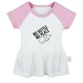 thumbnail image 1 of No Bottle No Peace Funny Dresses For Baby, Newborn Babies Skirts, Infant Princess Dress, 0-24M Kids Graphic Clothes (Pink Raglan Dresses, 6-12 Months), 1 of 5