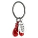 thumbnail image 3 of Llavero con guantes de boxeo "Nunca te rindas" para amantes del deporte. Colgante de guante de boxeo rojo que simboliza el coraje y la fuerza para boxeadores y entrenadores., 3 of 8
