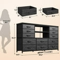 thumbnail image 2 of EnHomee Dresser TV Stand for 55'' TV Dresser for Bedroom with LED Lights&12 Fabric Drawers for Living Room, 2 of 7