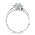 thumbnail image 5 of 14k White Gold Oval White Topaz And Diamond Ring, 5 of 6