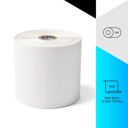 Zebra 4 x 2 in Thermal Transfer Paper Labels Z-Perform 2000T Permanent Adhesive Shipping Labels - 1 in Core - 6 Rolls