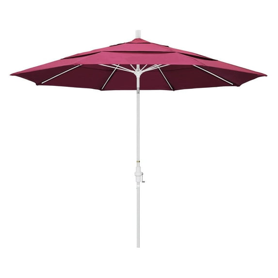 California Umbrella 11 ft. Fiberglass Double Vent Sunbrella Tilt Market Umbrella