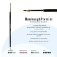 thumbnail image 2 of Creative Mark Hamburg Premiere Professional Oil Painting Brushes - Round #18 Oil Paint Brush - Handmade in Germany, Natural & Synthetic Hair Blend, Long Triple-Lacquered Birch Handle, 2 of 7