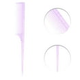 thumbnail image 3 of Unique Bargains 4pcs Women Durable Clear Rat Tail Comb for Curly Straight Wavy Wet Thin Hair ABS Purple, 3 of 3