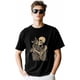thumbnail image 5 of T-Shirts for Men, Skeleton Cat Hug Crew Neck Cotton T-Shirt Men's Short Sleeve Retro, 5 of 8