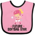 thumbnail image 3 of Inktastic Future Softball Star Girl Girls Baby Bib, 3 of 4